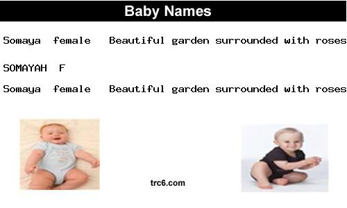 somayah baby names